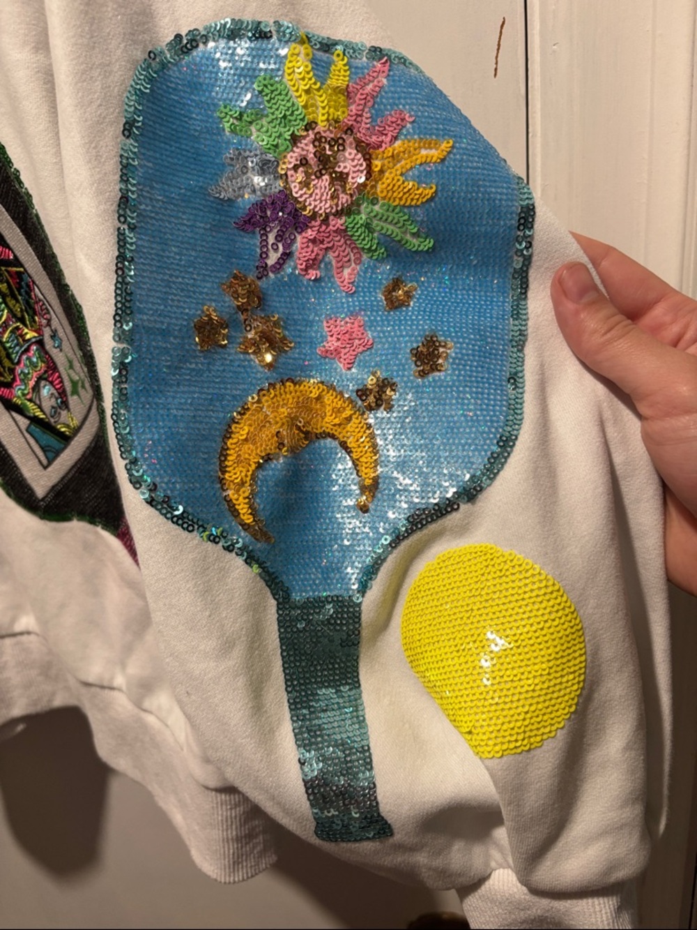 QUEEN OF SPARKLES pickleball crewneck sweatshirt - Picture 5 of 14